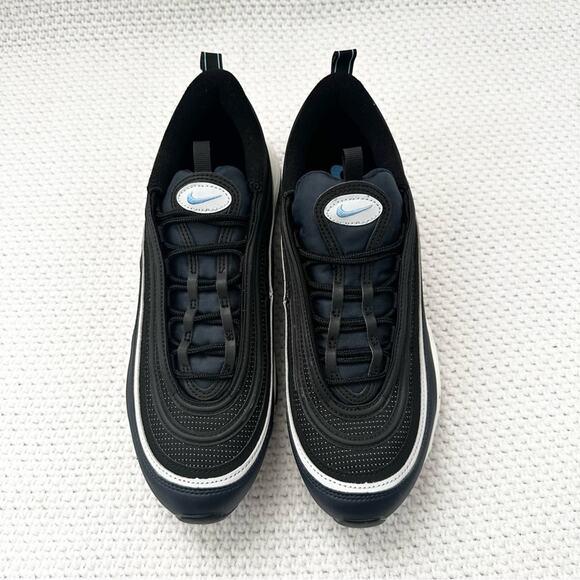 Nike Air Max 97 Men Black University Blue Dark Obsidian Sneakers 10.5 DQ3955 - Picture 4 of 12